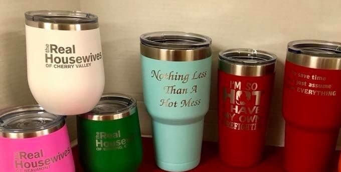 Tumblers can be personalized to YOUR specifications OR purchase a pre-engraved tumbler for 50% off regular price...
